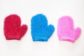 Massage gloves for breast augmentation